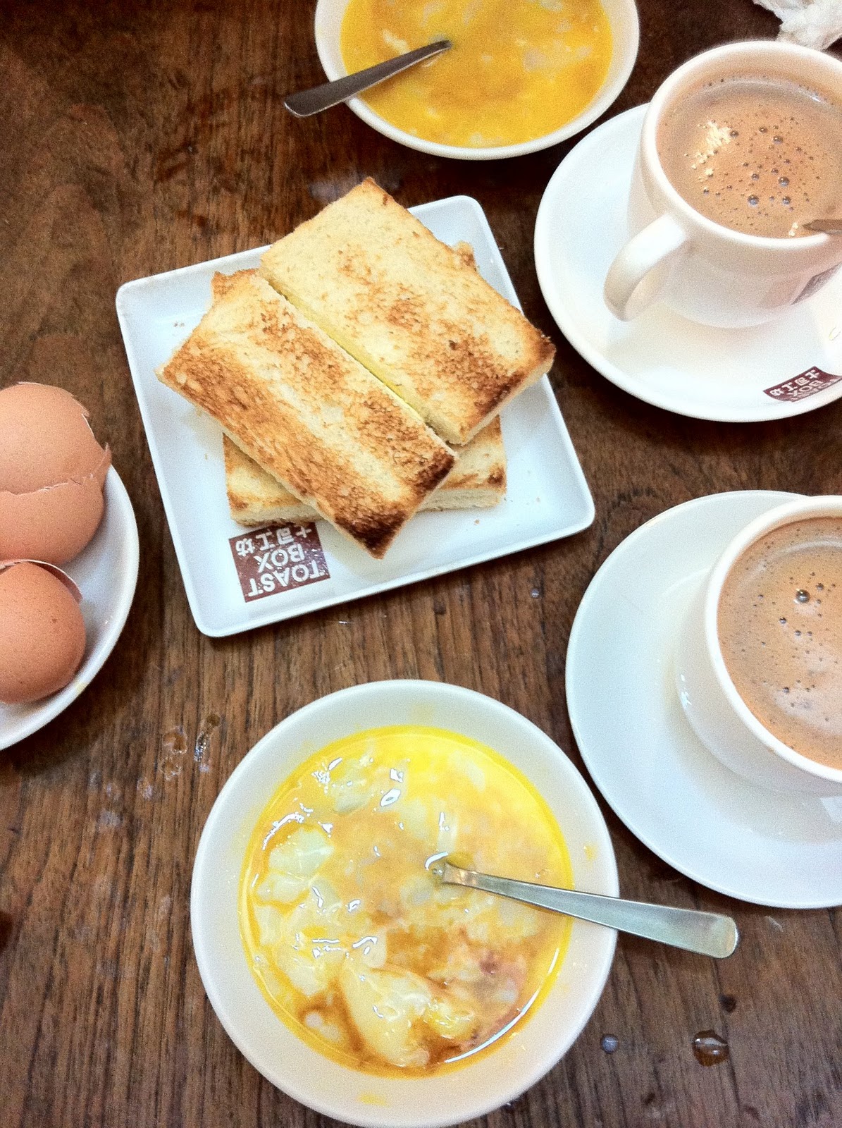 the world right here. Kaya Toast and Softboiled Eggs.