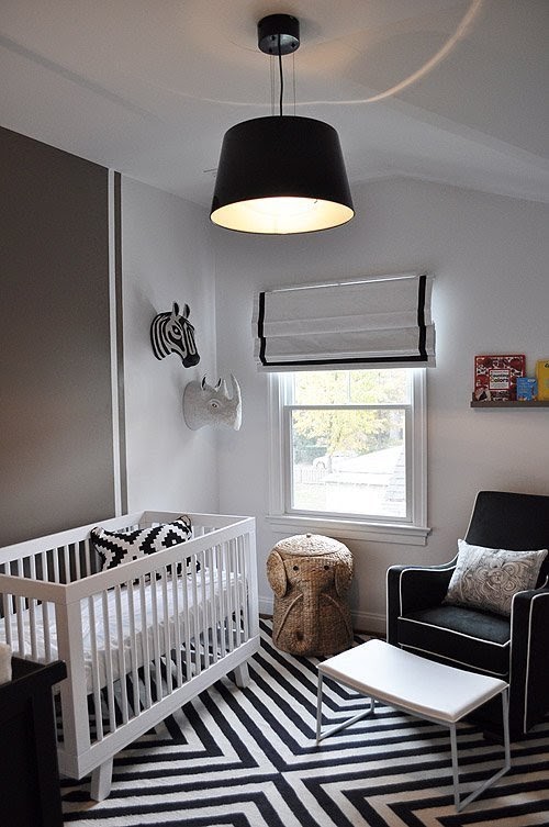 Sweet Little Nursery Bold Black and White Nurseries Ideas