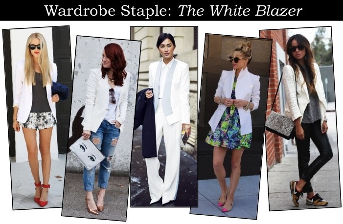 white blazer street style