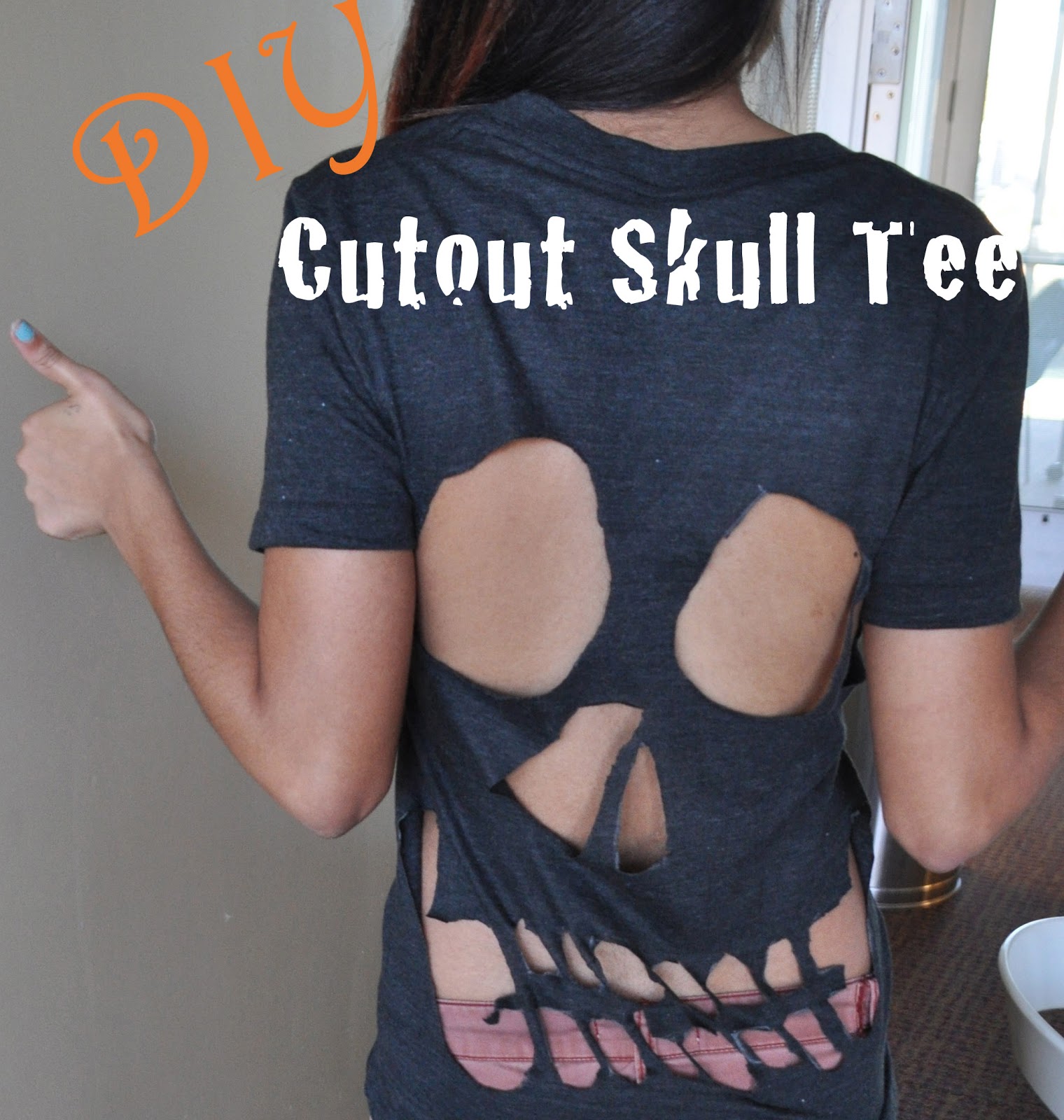 Get Ready for Halloween DIY Cutout Skull TShirt On Campus