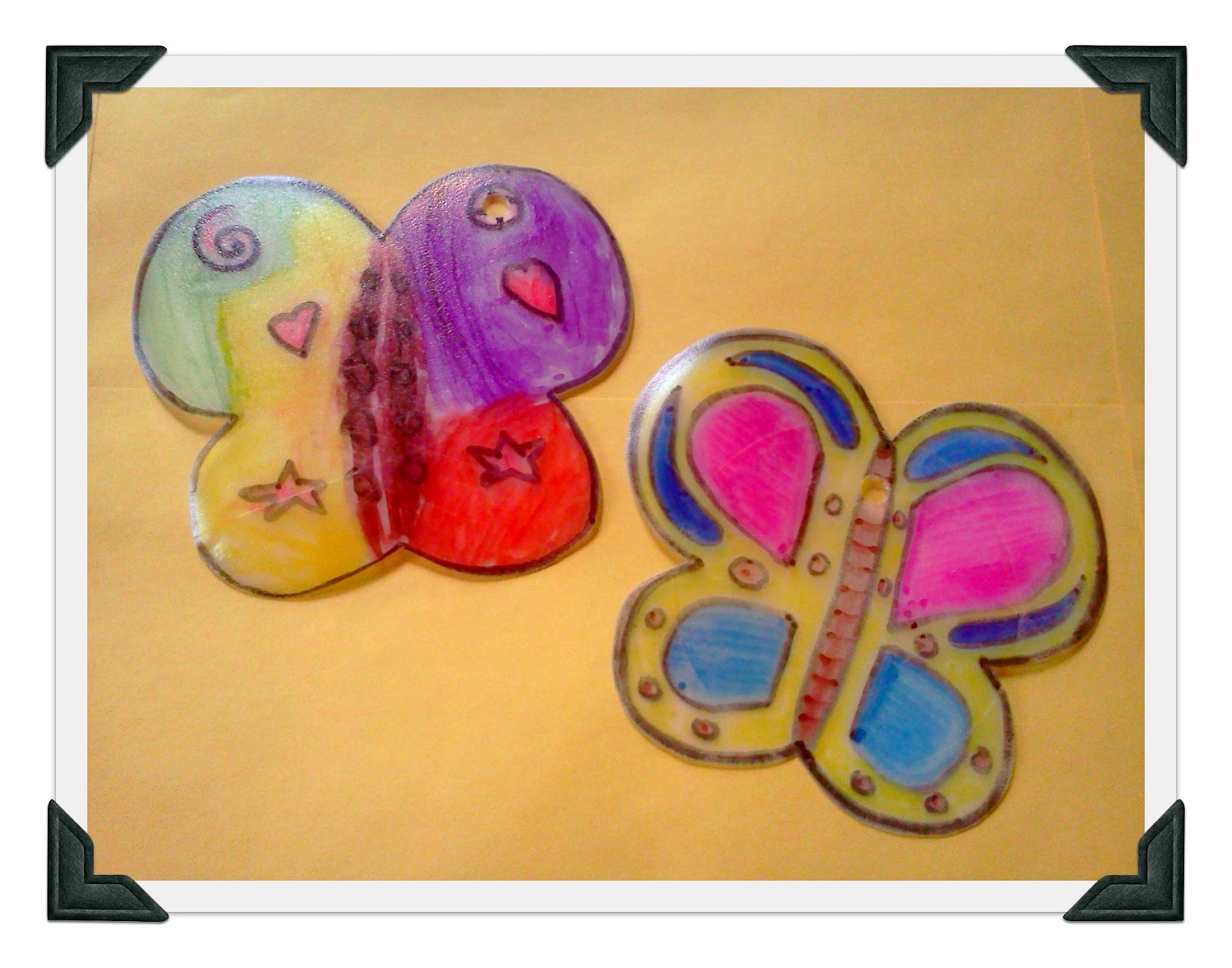 Candy, Cake, and Crafts Milk Jug Butterfly suncatchers