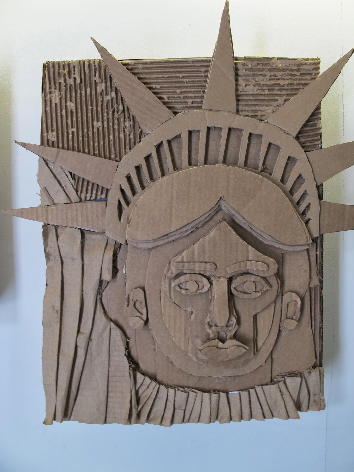 The Visual Arts at Germantown Academy Cardboard Relief Portraits