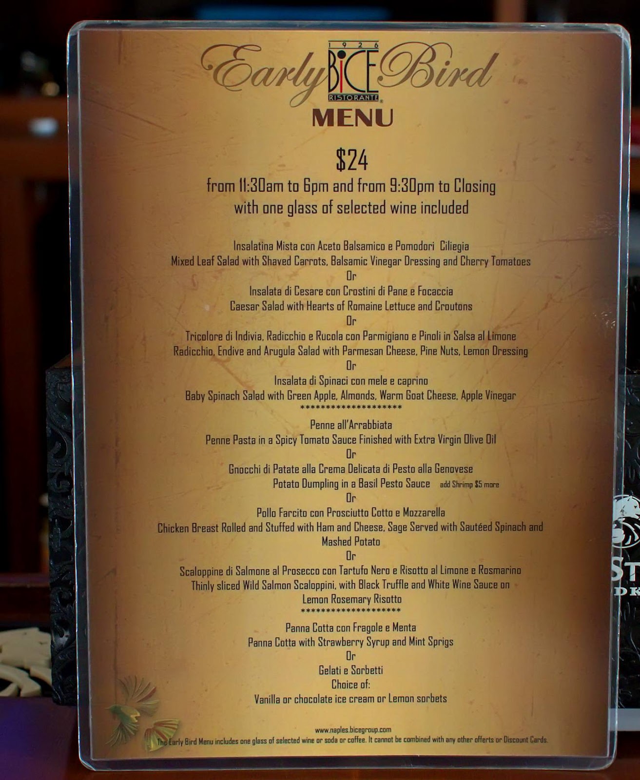 Southwest Florida Forks Happy Hour at Bice