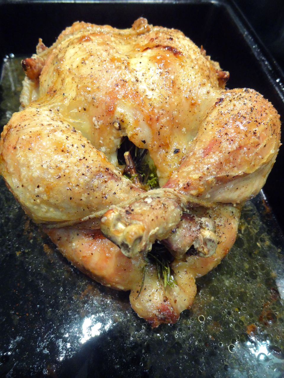 Scrumpdillyicious Roast Chicken with Lemon, Garlic, Rosemary & Thyme