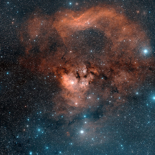 DSS2 image of the Emission Nebula NGC 7822 in Cepheus