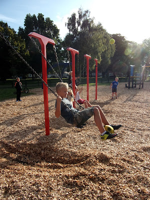 sunny day for equinox after school playground