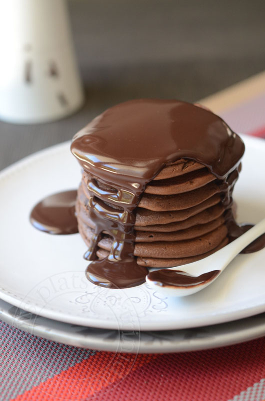 les petits plats de trinidad Pancakes au chocolat, sauce chocolat