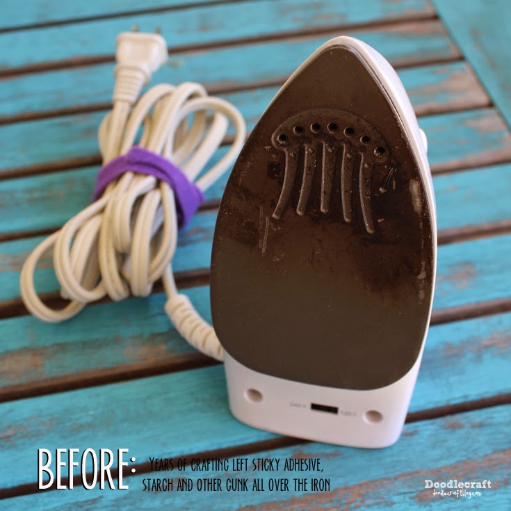 Doodlecraft Clean the Gunk off your Iron with Rowenta Cleaner!