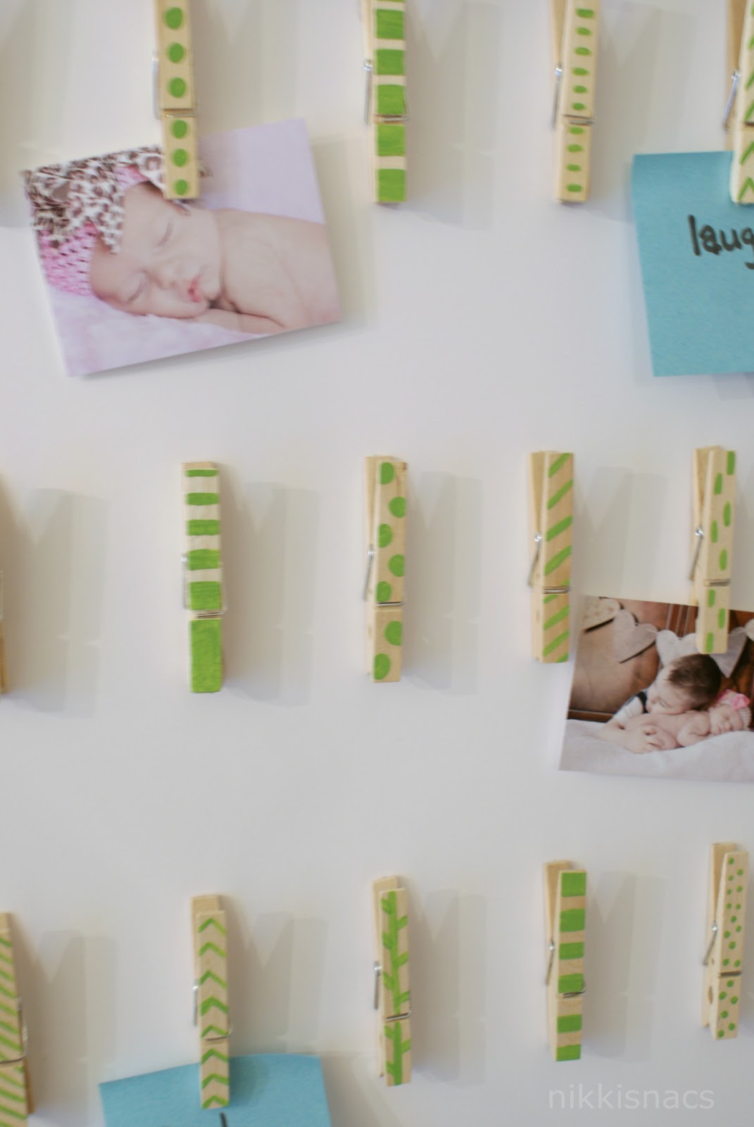 Nikkis' Nacs Clothespin Memo Board