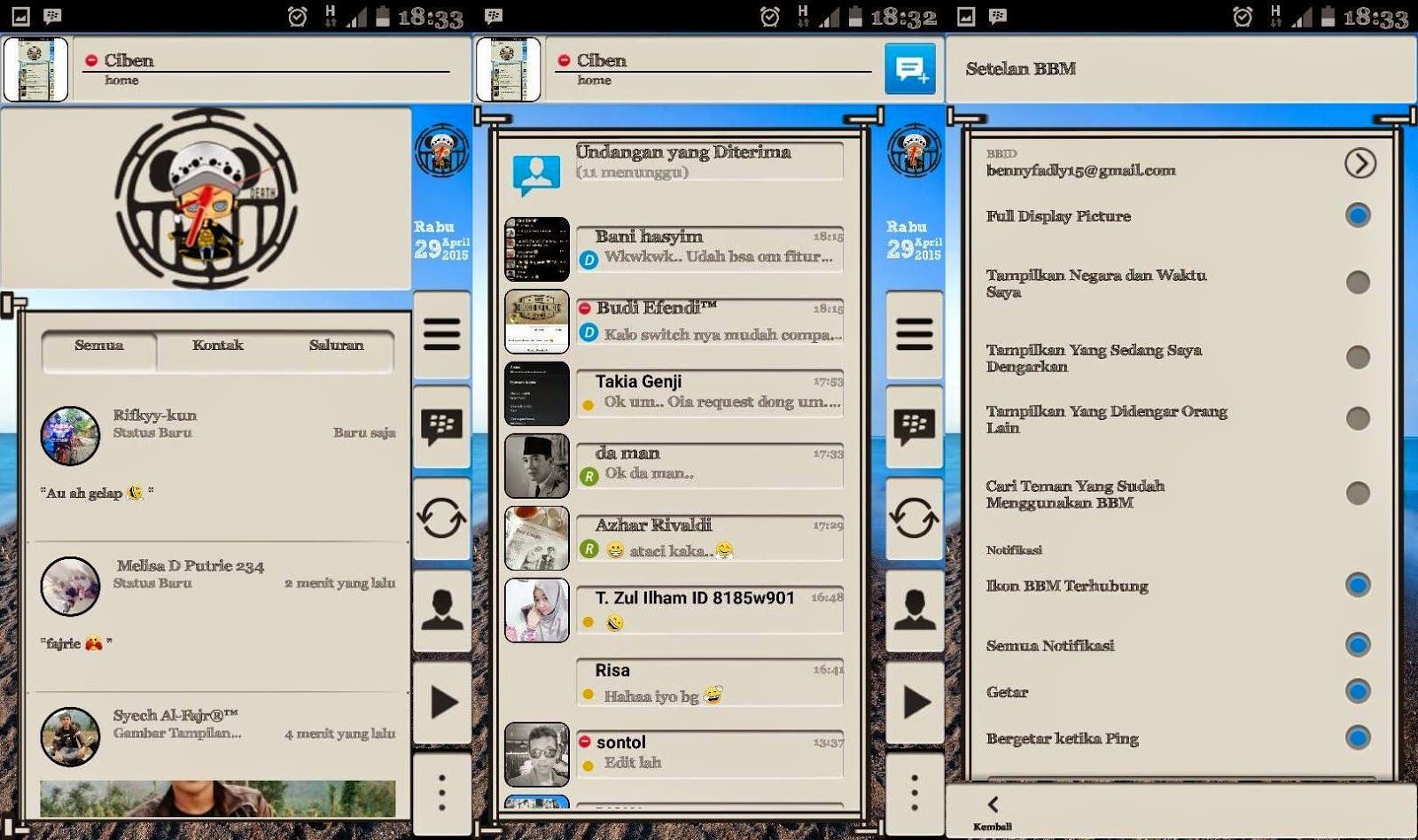 Kumpulan BBM Mod Android Versi 2.8.0.21 Apk Paling Lengkap 2015 Kumpulan BBM Mod Android Versi 2.8.0.21 Apk Paling Lengkap 2015