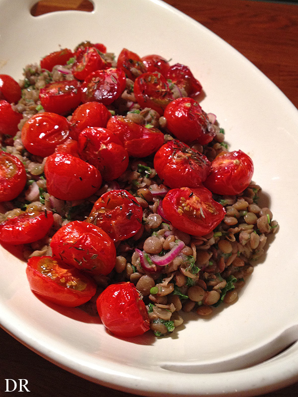 Ottolenghi’s Lentil Salad with Tomatoes Plantaardigheidjes