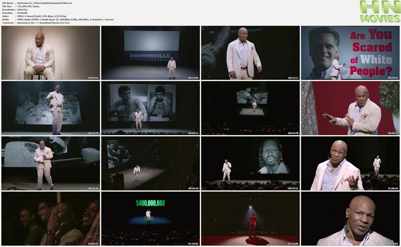 movie screenshot of Mike Tyson: Undisputed Truth fdmovie.com