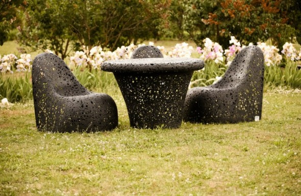 Muebles para exterior con un diseño único | Colección Basalt Fiber