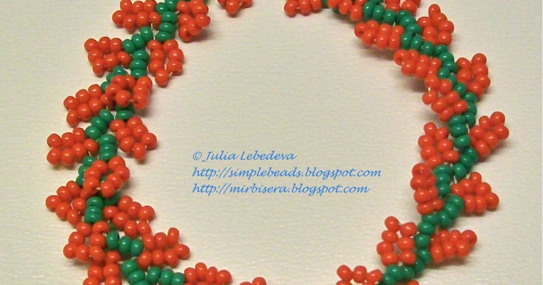 Beading for the very beginners Bracelet in a "spica" technique