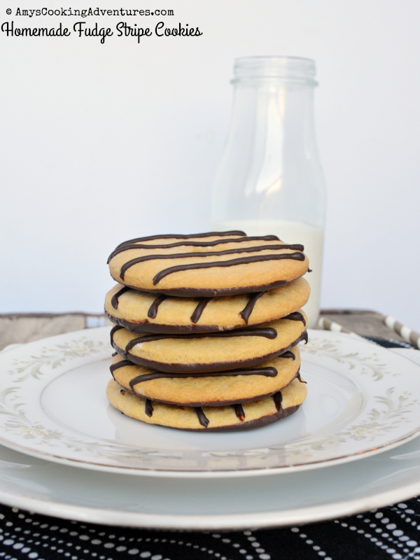 Amy's Cooking Adventures Homemade Fudge Stripe Cookies