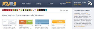 Daftar Situs Penyedia  Pembuatan Menu CSS Gratis