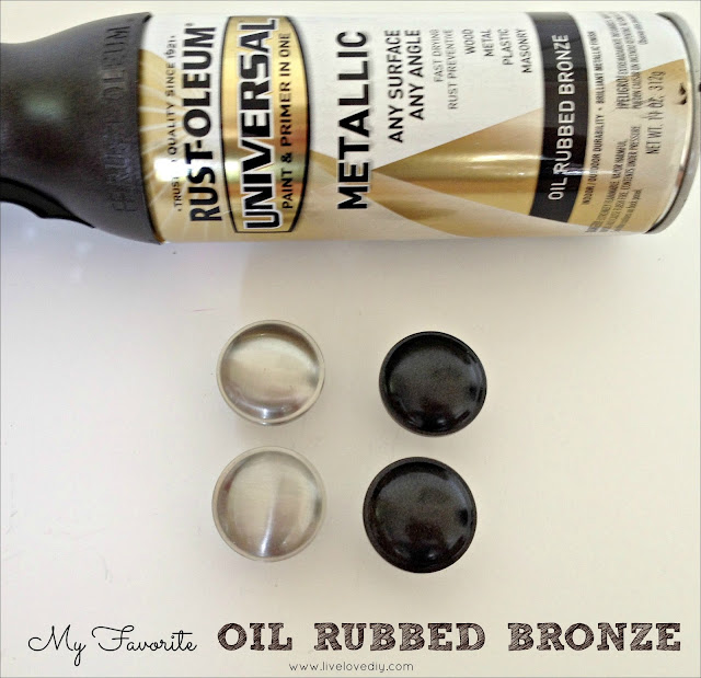 Painting Over Brass with Rustoleum Oil-Rubbed Bronze Paint {a tutorial}