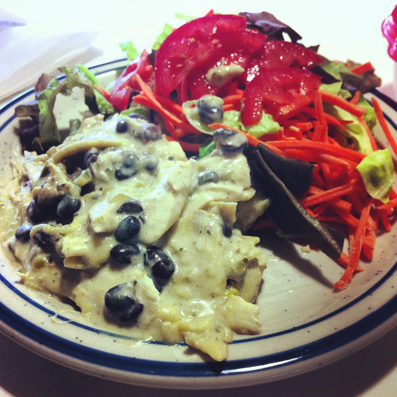 Stracciatella Green Chili Enchilada Bake