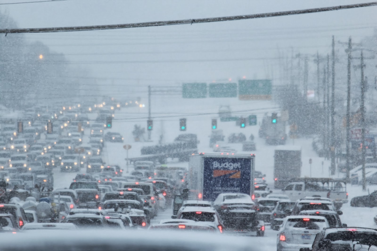 Snow storm Raleigh, NC Style stuck in traffic for 4 hours