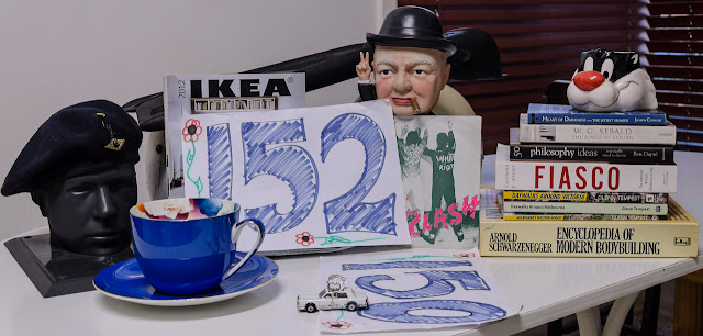 It's the 152nd post (of course) objects on table for the 152nd blog post