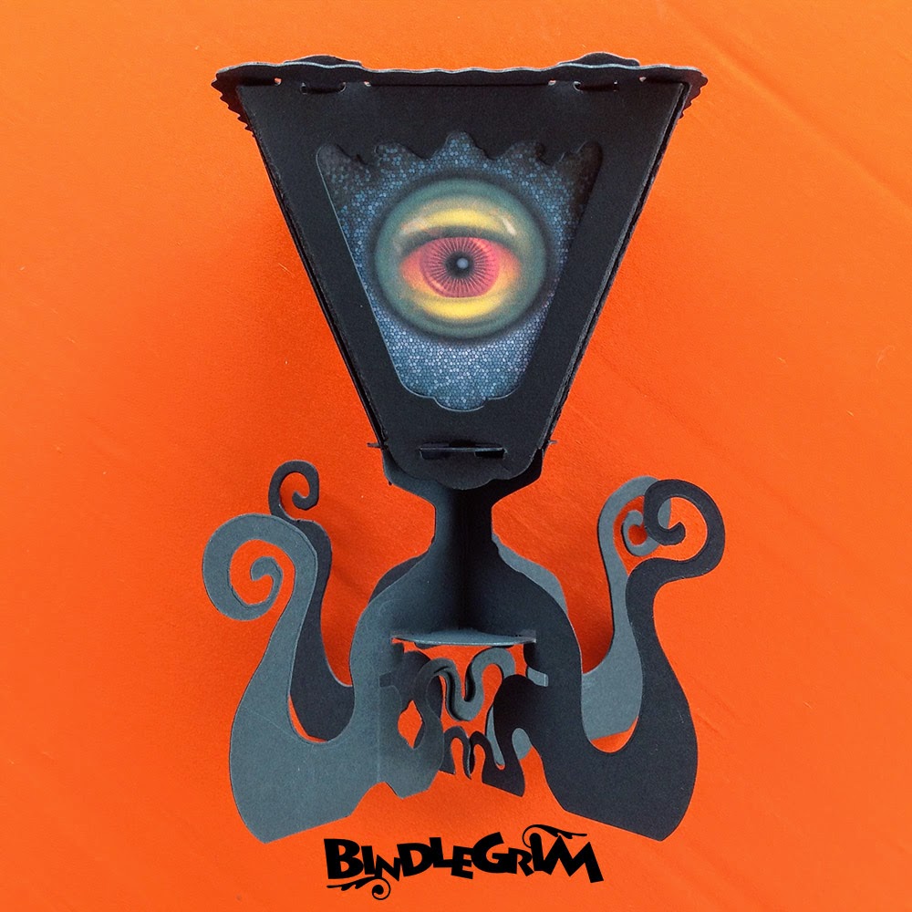 Spooklight lantern based on vintage-style Halloween lanterns by holiday artist Bindlegrim