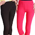 Cotton-Lycra 3/4th Leggings (Pack Of 2) at Rs. 240 (Rs. 120 Each) at Sanpdeal.com