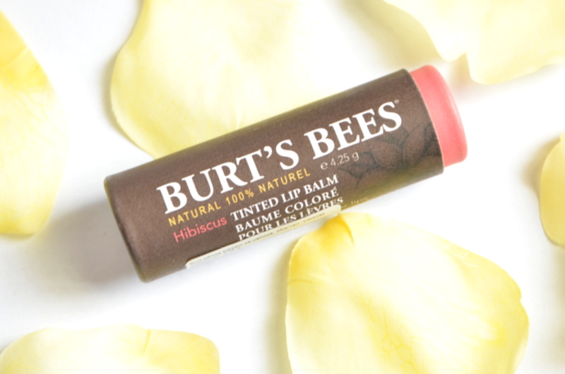 Review Burt's Bees Tinted Lip Balm Hibiscus Beauty of a Lemon