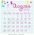 Calendario agosto 2012