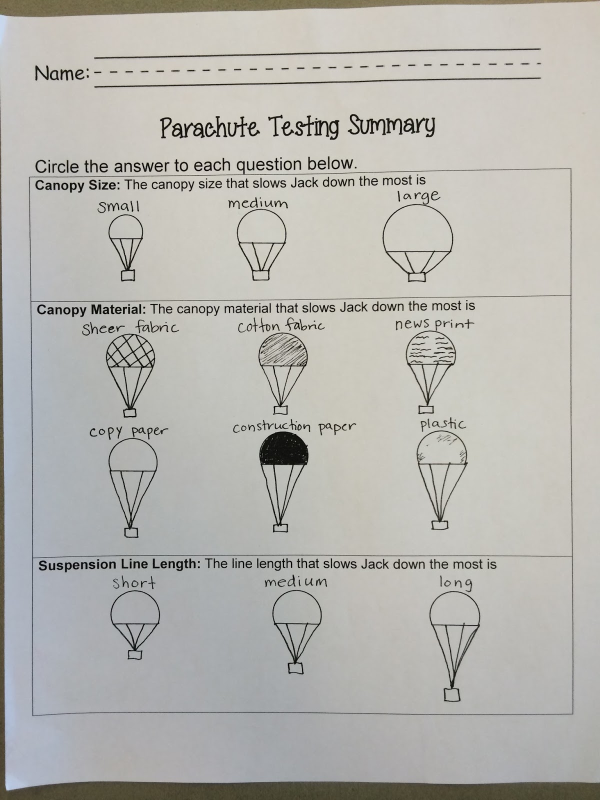 The Teacher Crafter Engineering for Kids Parachute Design