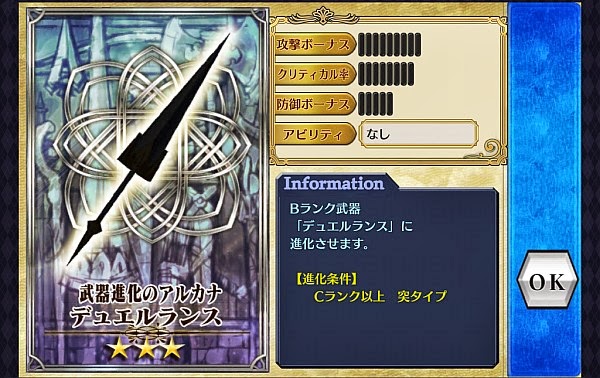 デュエルランスのステータス