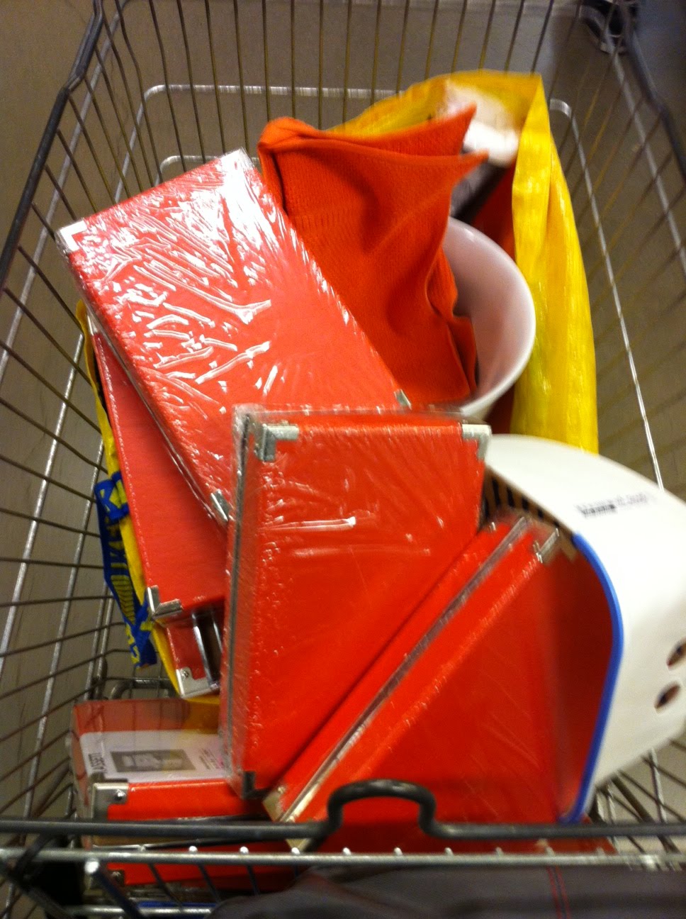 everywhere orange Orange IKEA storage boxes