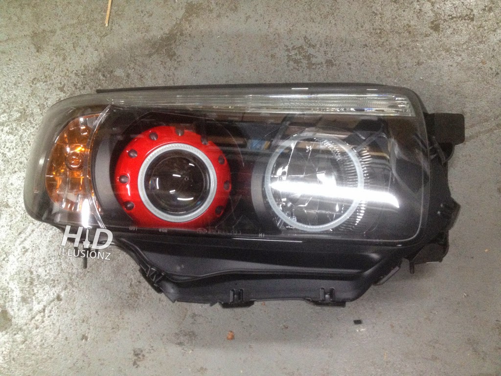 HID ILLUSIONZ Subaru Forester Morimoto H1 MCR XC LED RGB Angel & Red Demon Eyes HID Retrofit