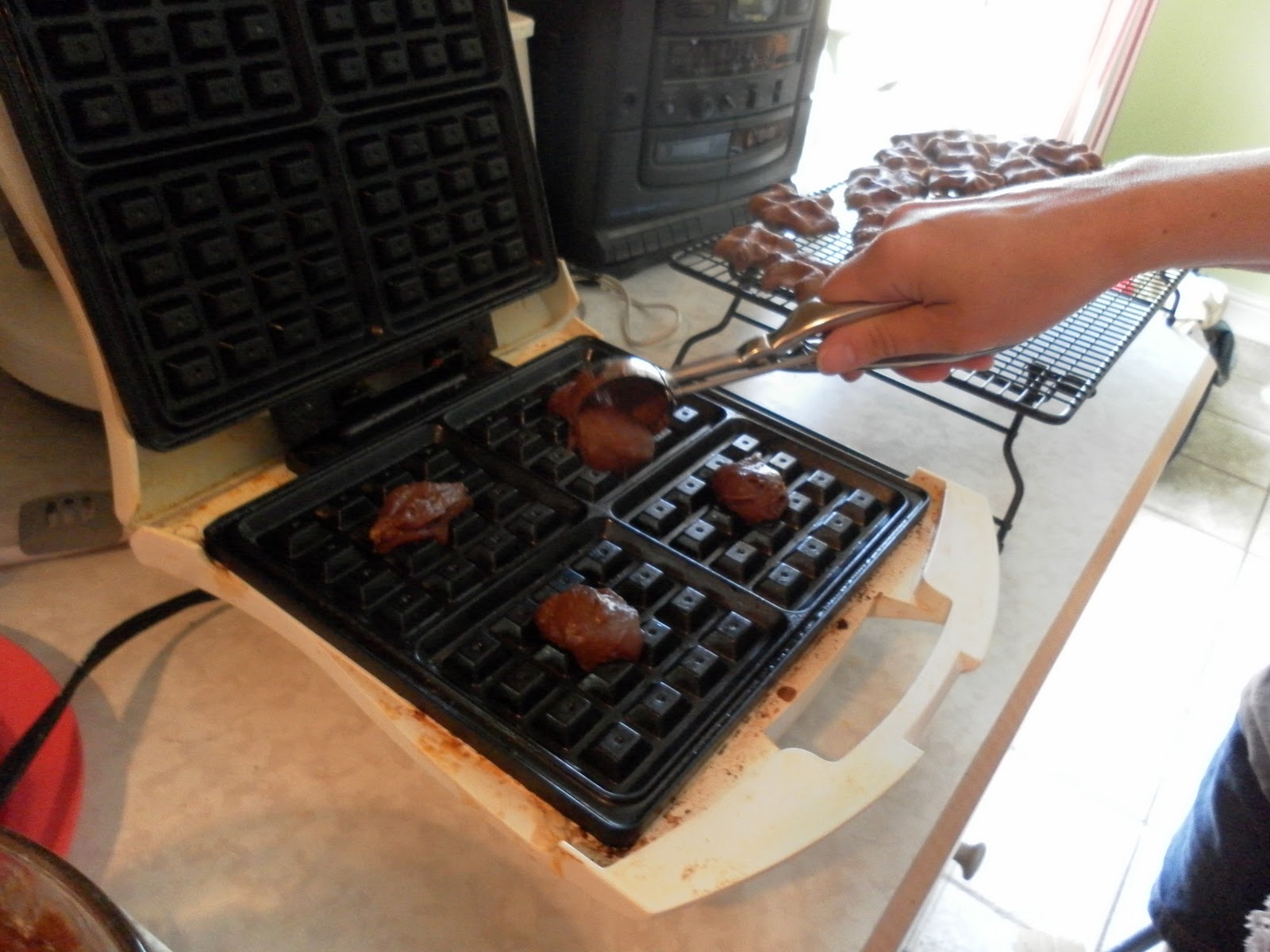 Nine for Dinner Turtle Waffle Cookies