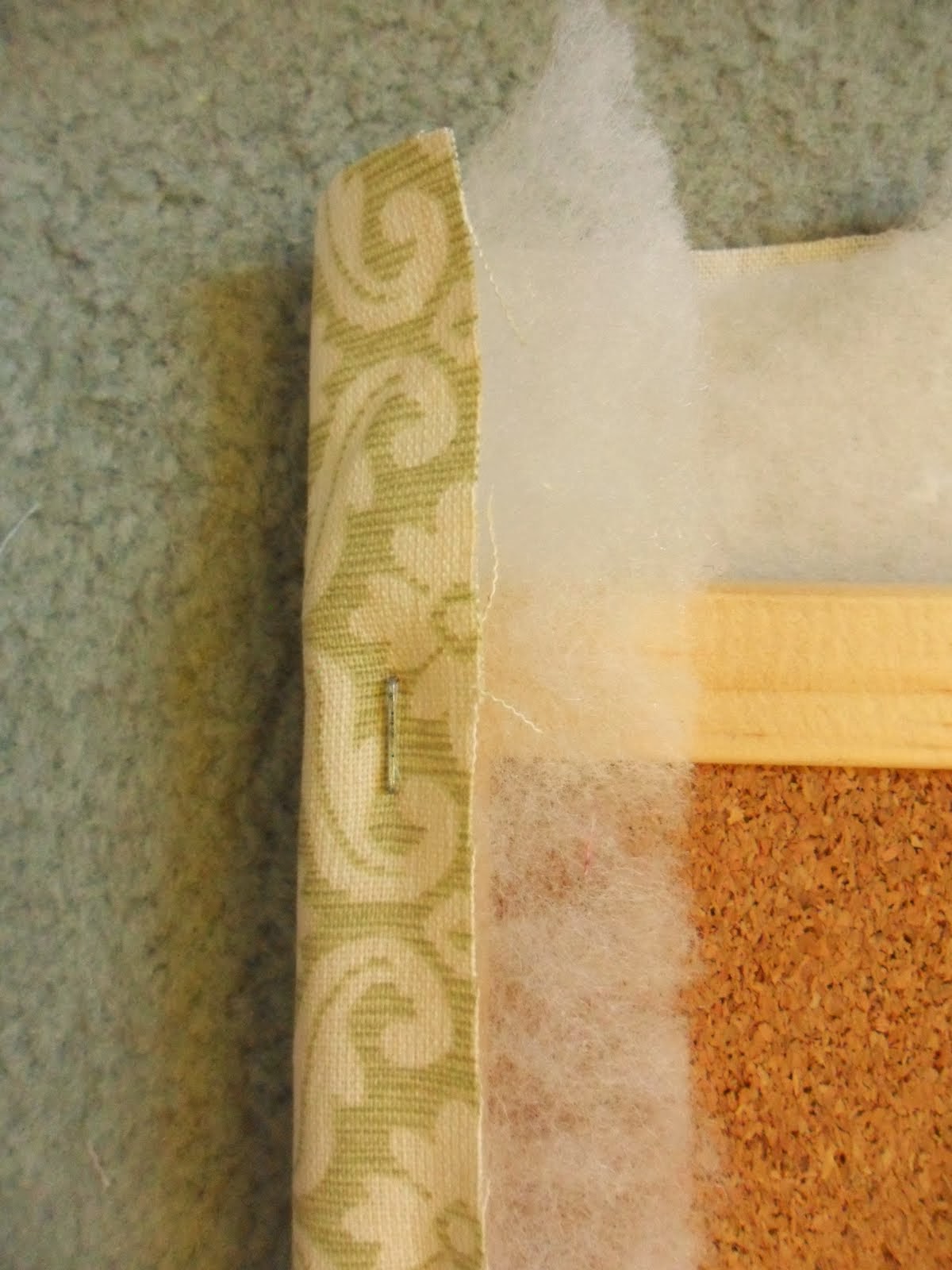 gillyflower How to Make a Fabric Covered Notice Board