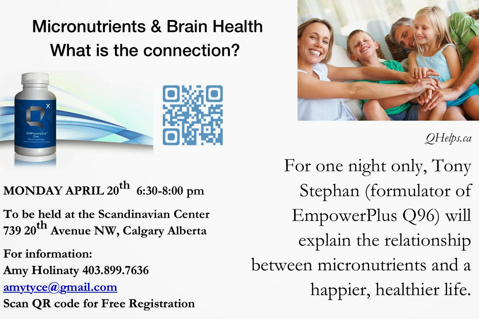 Brain Health Seminar with Special Guest ~Tony Stephan