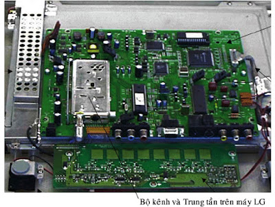 Hình 5 - Bộ kênh và trung tần trên vỉ máy LG