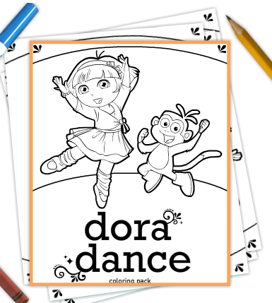 FREE Printable Dora Dance Coloring Pack & Activity Pages - Jinxy Kids