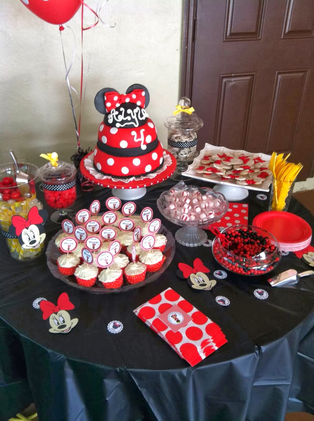 A Minnie Mouse Inspired Birthday and Dessert Buffet A Well Designed Home