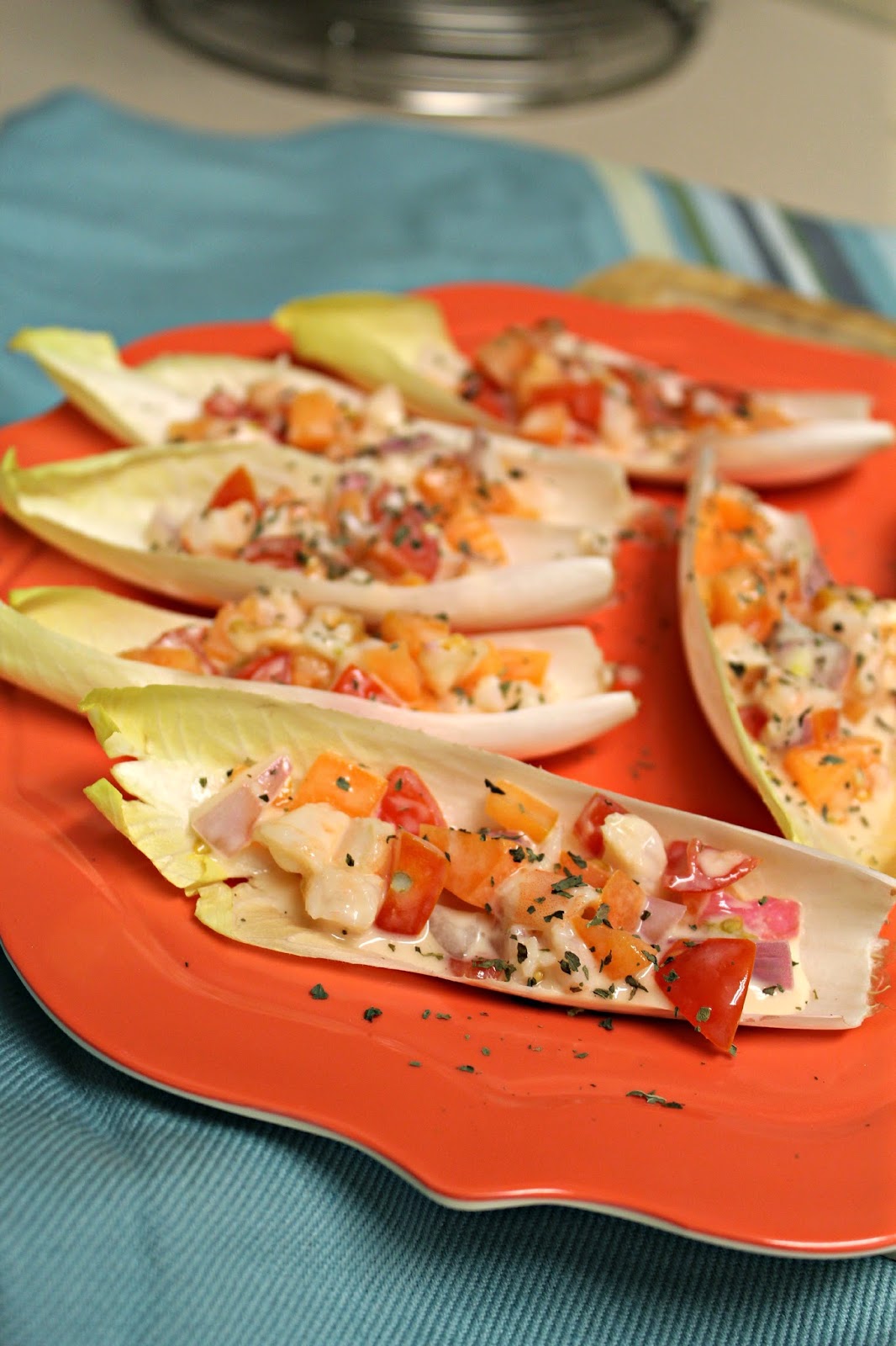 Jillian Does Food Shrimp and Apricot Endive Boats