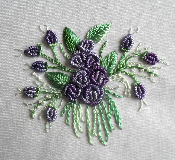 Sew in Love Completed 'Rolled Roses' Brazilian Embroidery