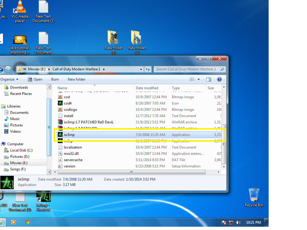 Call of Duty 4 How to add key code..
