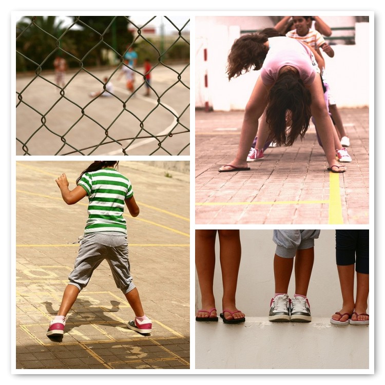 Una Oportunidad Para Contar No hay niños en los patios.