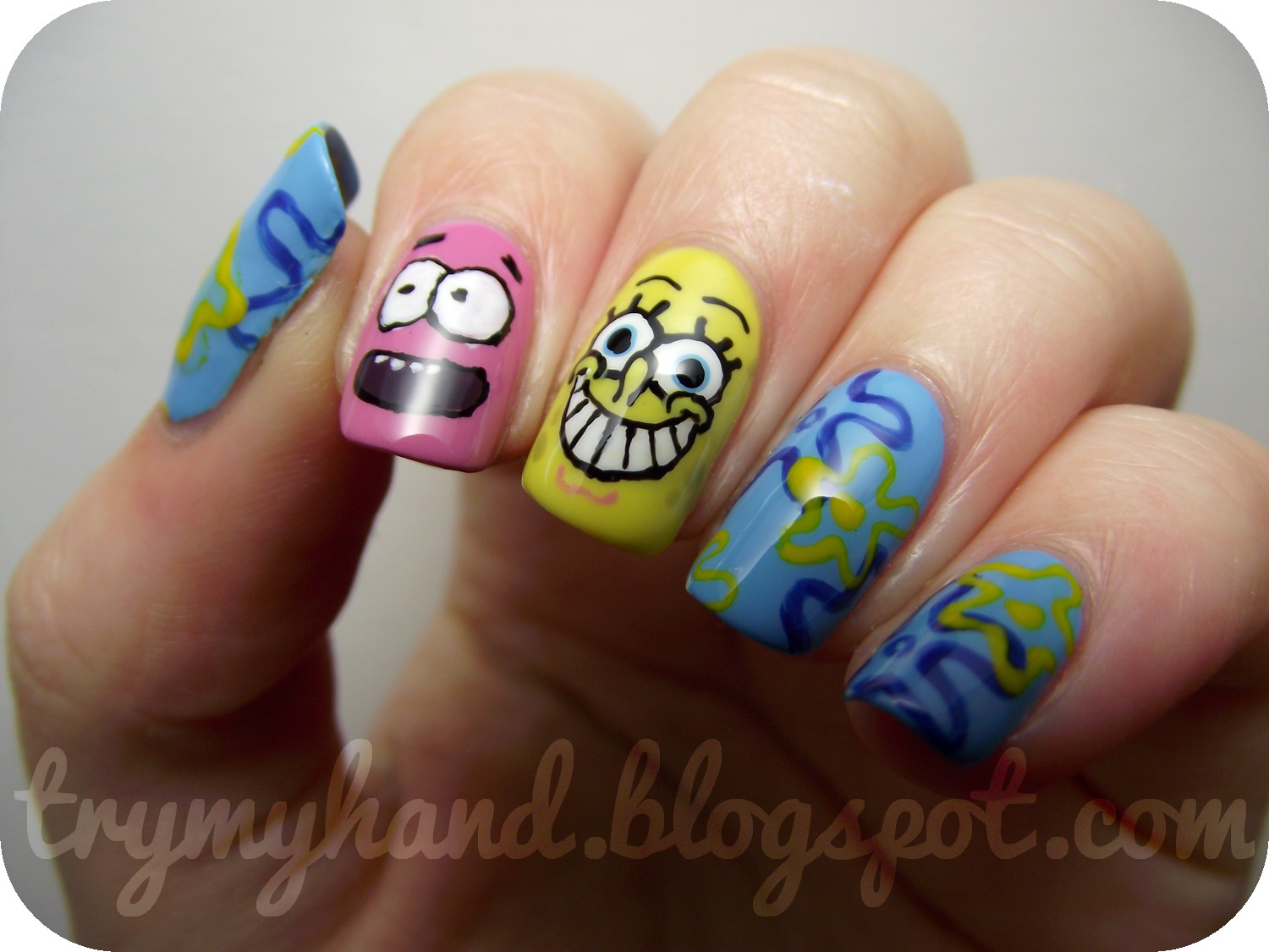 Spongebob Nail Designs