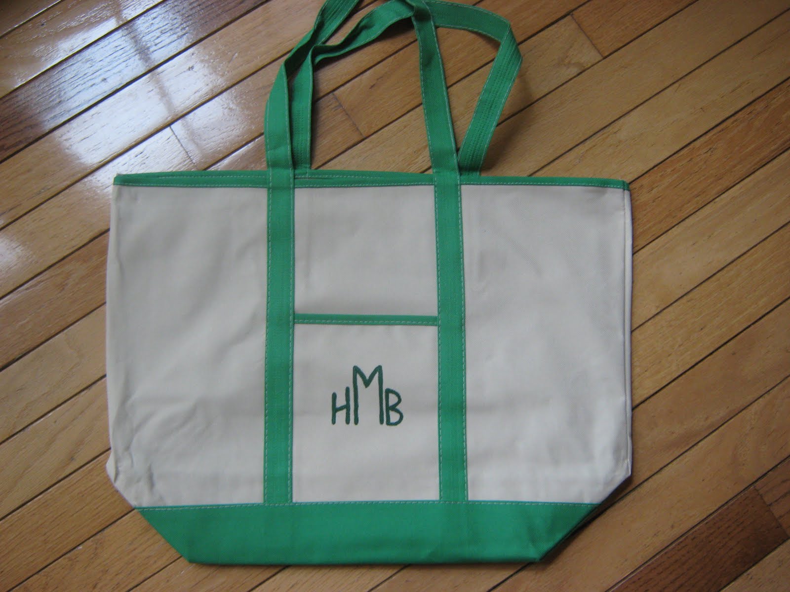 monogram fabric bag