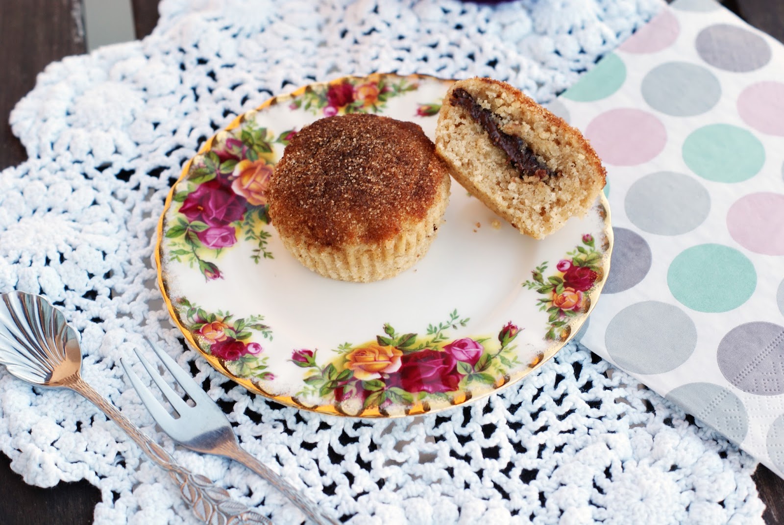 Totally Veg! Vegane DonutMuffins mit "Nutella"Kern