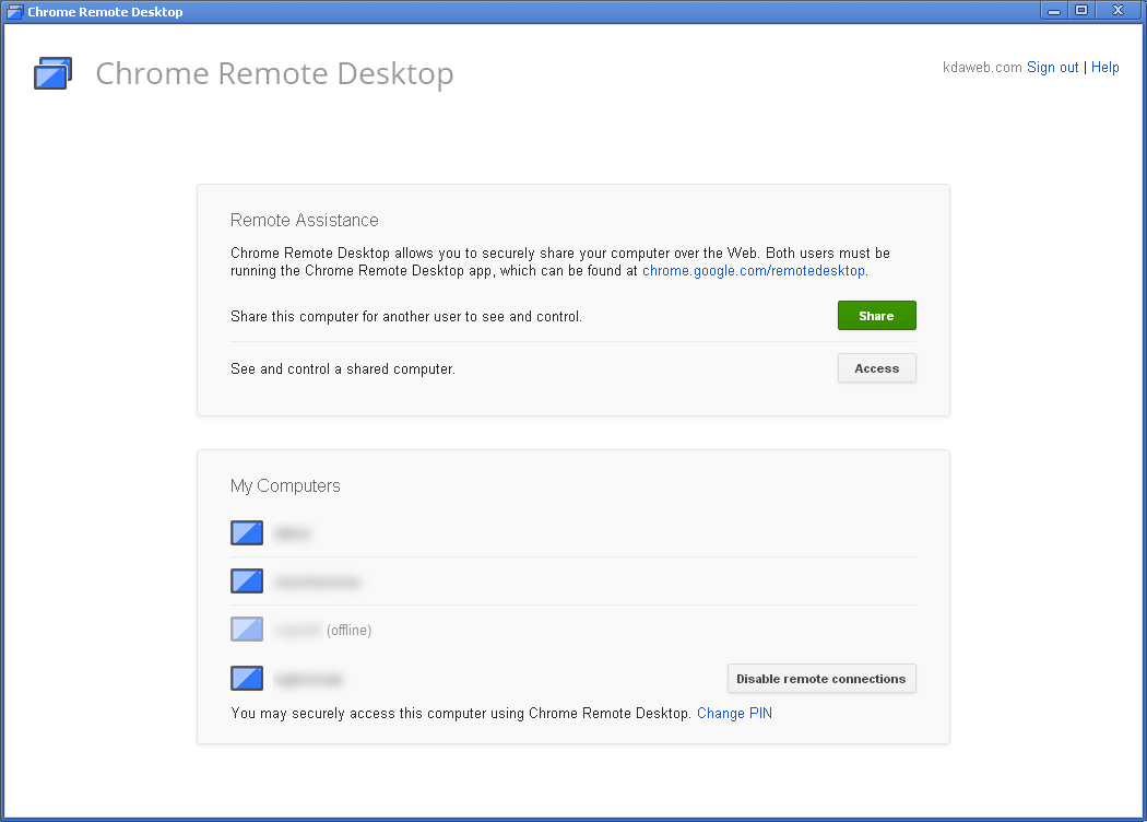 Knowledge Discernment Action Chrome Remote Desktop