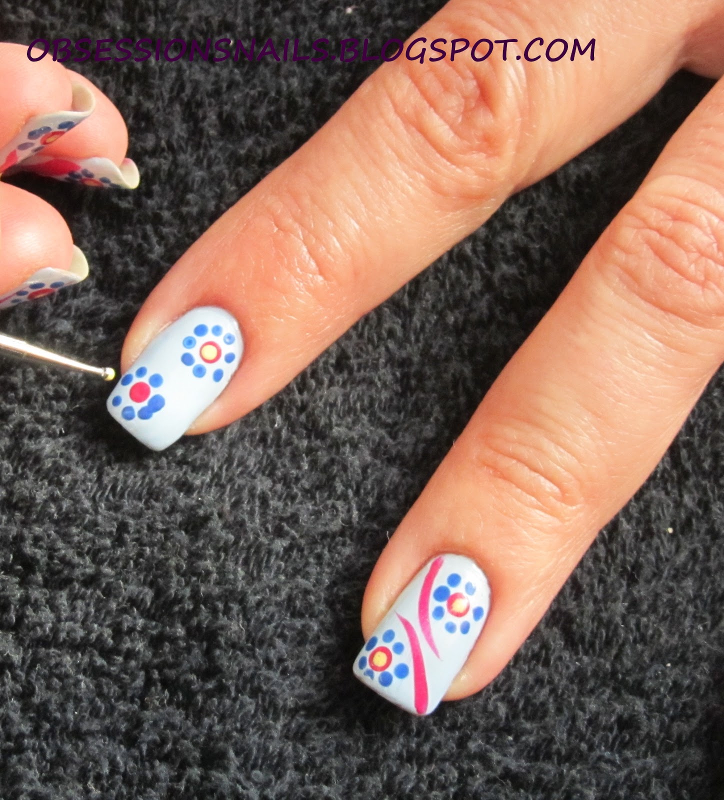 Obsessions Nails Me Nots" step by step / "Niezapominajki" krok