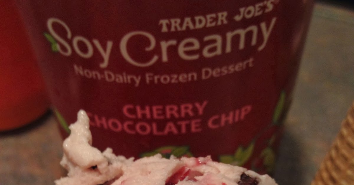 A (soy) Bean Trader Joe's Vegan Ice Cream Soy Creamy Cherry Chocolate Chip Quick Review