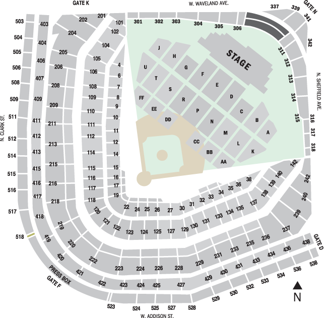 Help me pick the best seats for this concert at Wrigley Field! - seating  wrigleyfield pearljam
