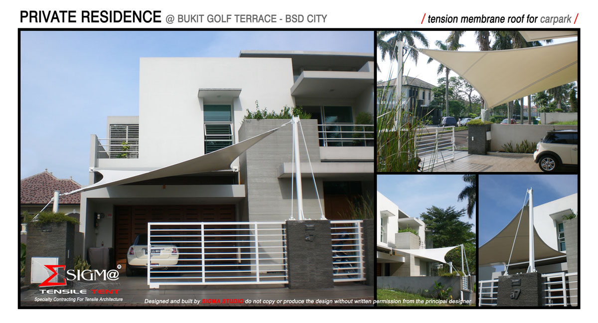 terrace golf bsd sigma tensile tent private residence bsd city tension terrace golf bsd sigma tensile tent private residence bsd city tension